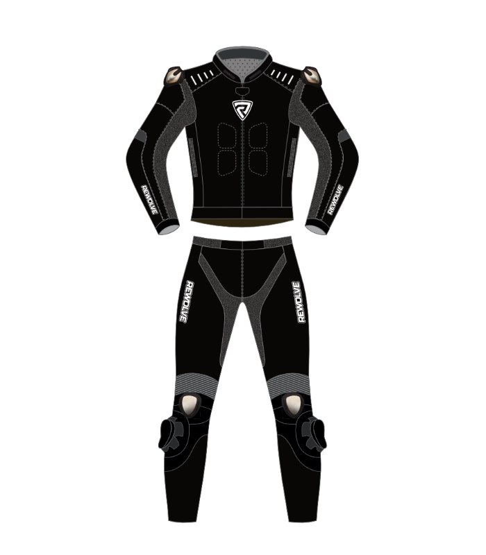 raze motorcycle leather suit front