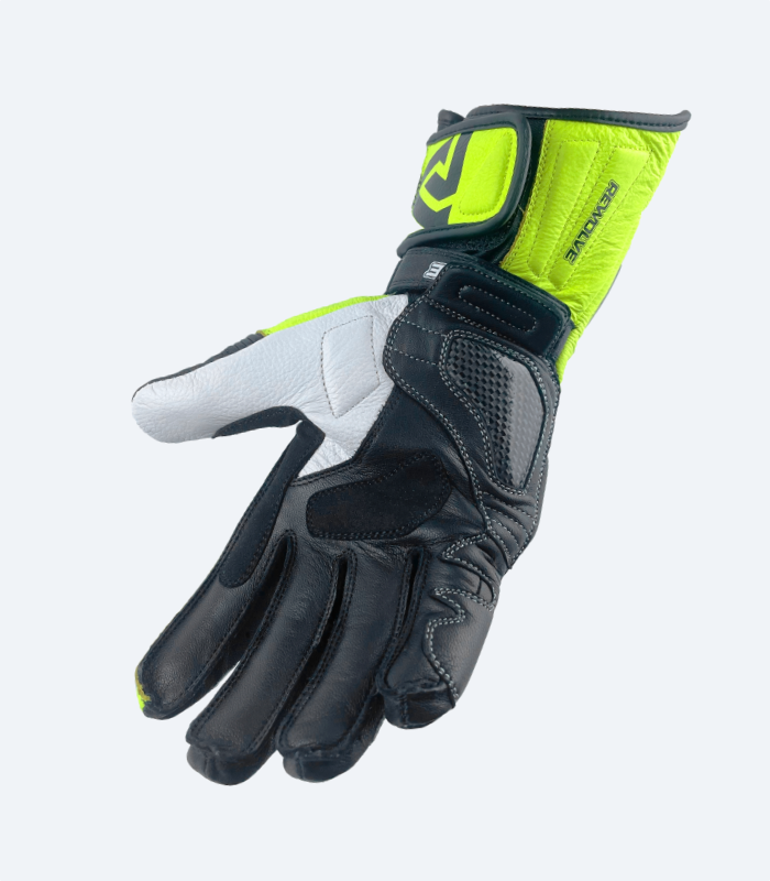 raze motorcycle leather gloves palm view